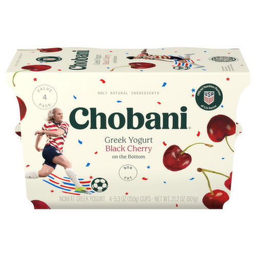 Chobani Nonfat Greek Black Cherry on the Bottom Yogurt Value Pack