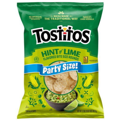 Tostitos Party Size Hint of Lime Tortilla Chips