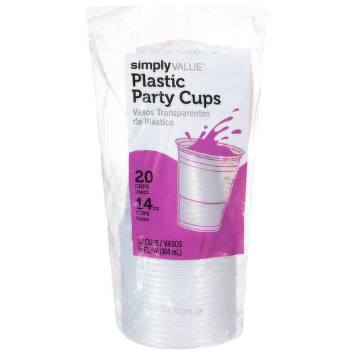 Simply Value Plastic Party Cups, 14 Ounce
