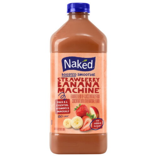 Naked No Added Sugar Strawberry Banana Machine Boosted Smoothie