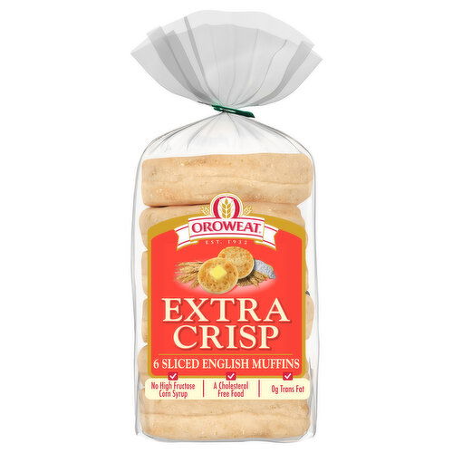Oroweat Extra Crisp Sliced English Muffins