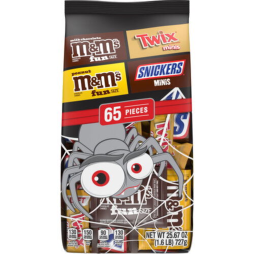 Mixed M&M'S, SNICKERS & TWIX Halloween Candy Variety Bag