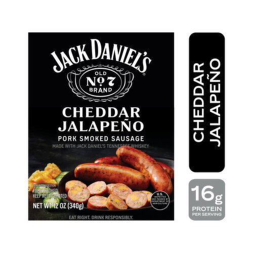 Jack Daniels Cheddar Jalapeno Pork Sausage Link Image 1 of 5