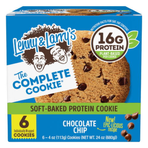 Lenny & Larry's Cookies, Protein, Soft-Baked, Chocolate Chip