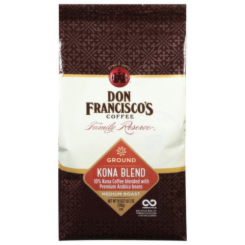 Don Francisco's Coffee, Ground, Medium Roast, Kona Blend