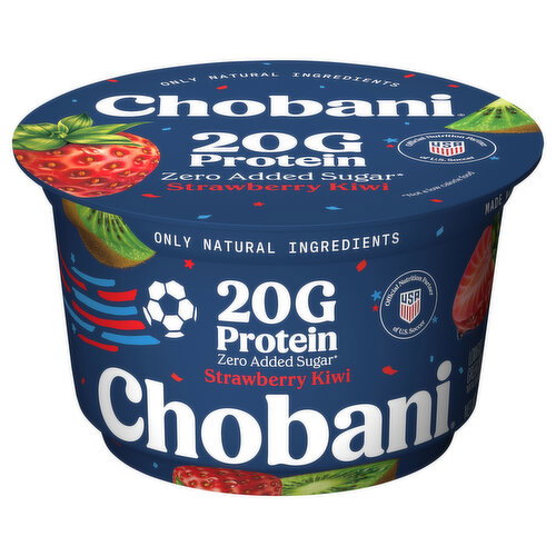 Chobani Zero Added Sugar Lowfat Greek Strawberry Kiwi Yogurt
