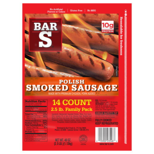 Bar S Polish Smoked Sausage Family Pack Image 1 of 6