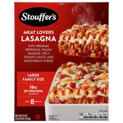 Stouffer's Meat Lovers Lasagna Family Size Image 1 of 6