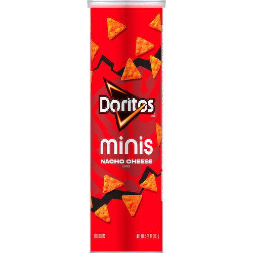 Doritos Tortilla Chips, Nacho Cheese Flavored, Minis