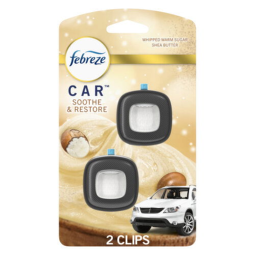 Febreze Car Odor-Fighting Vent Clip Soothe & Restore, 2 count