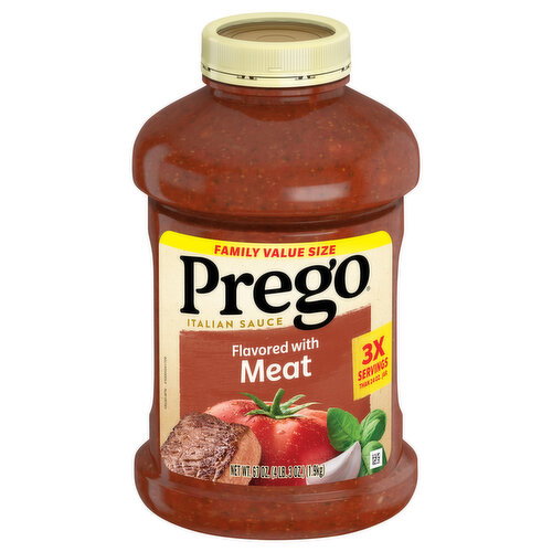 Prego Flavored with Meat Italian Sauce Family Value Size