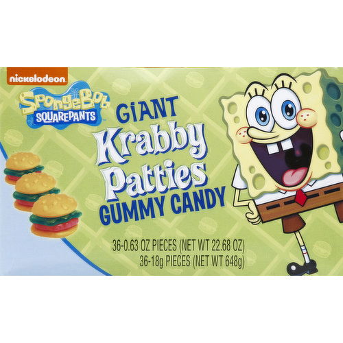 Krabby Patties Gummy Candy, Giant