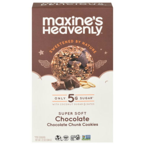 Maxine's Heavenly Cookies, Chocolate Chunk, Chocolate, Super Soft