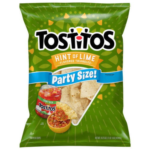 Tostitos Hint of Lime Tortilla Chips Party Size