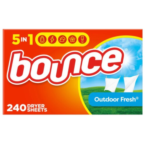 Bounce Bounce Fabric Softener Sheets, Outdoor Fresh Scent, 240 Count