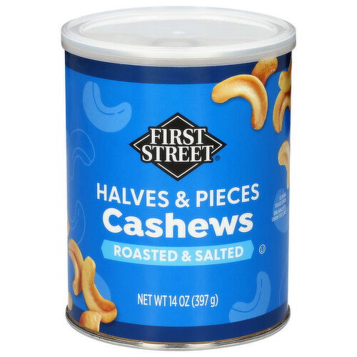 First Street Halves & Pieces Roasted & Salted Cashews