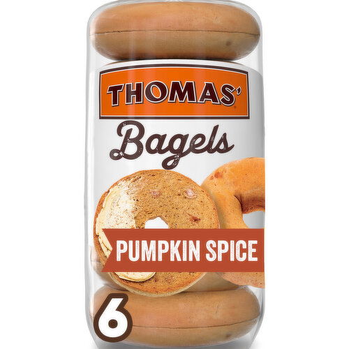 Thomas' Pumpkin Spice Bagels, 6 count, 19 oz