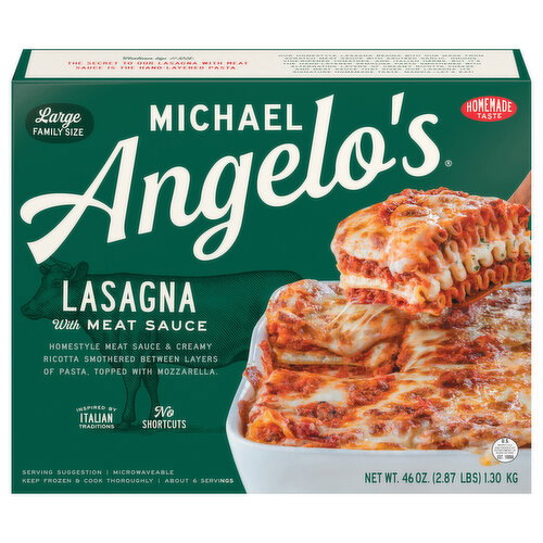 Michael Angelo's Large Lasagna with Meat Sauce Family Size