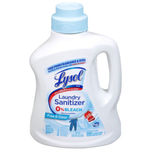 Lysol Laundry Sanitizer, 0% Bleach, Free & Clear