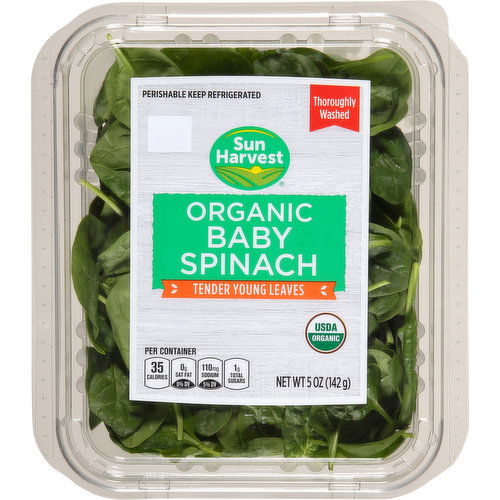 Sun Harvest Baby Spinach, Organic