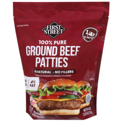 First Street Ground 96%/4% 100% Pure Beef Patties