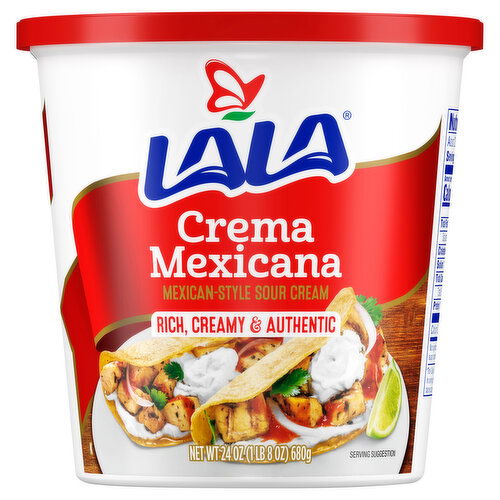 Lala Sour Cream, Crema Mexicana, Mexican-Style