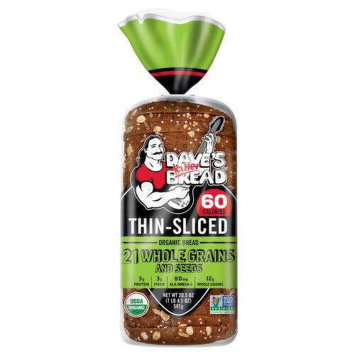 Dave's Killer Bread Thin-Sliced Organic 21 Whole Grain and Seeds Bread