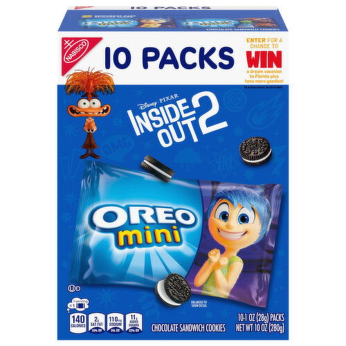 Oreo Disney Pixar Inside Out 2 Chocolate Sandwich Cookies