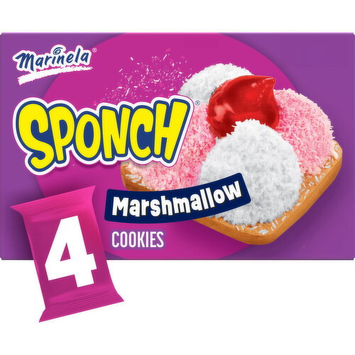 Marinela Marshmallow and Strawberry Coconut Cookies, 4 packs, 12.68 oz