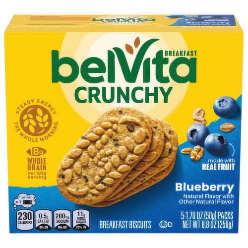 belVita Breakfast Biscuits, Blueberry, Crunchy