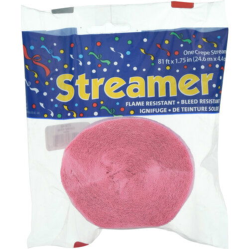 Creative Converting Crepe Streamer, Candy Pink