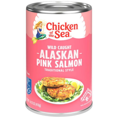 Chicken of the Sea Wild Caught Alaskan Pink Salmon, Traditional Style