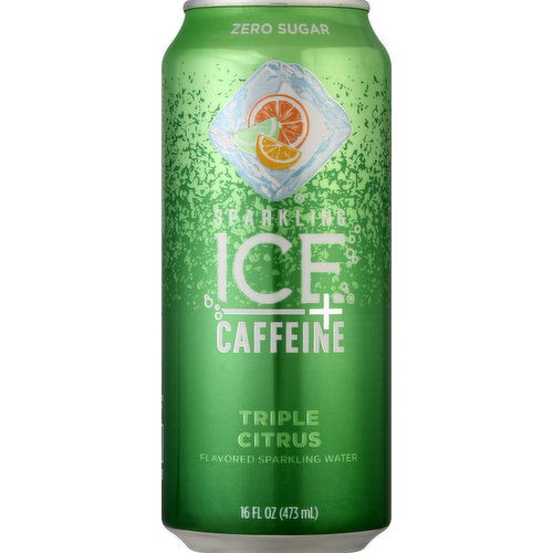 Sparkling Ice Sparkling Water, +Caffeine, Triple Citrus