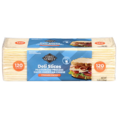 First Street Swiss American Cheese Slices