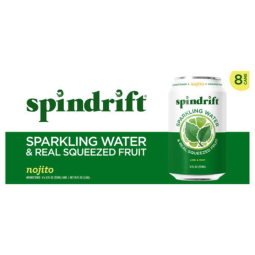 Spindrift Unsweetened Non-Alcoholic Nojito Sparkling Water