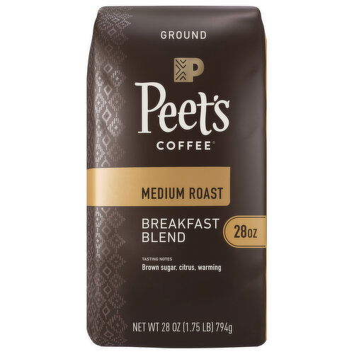 Peet's Coffee Coffee, Ground, Medium Roast, Breakfast Blend