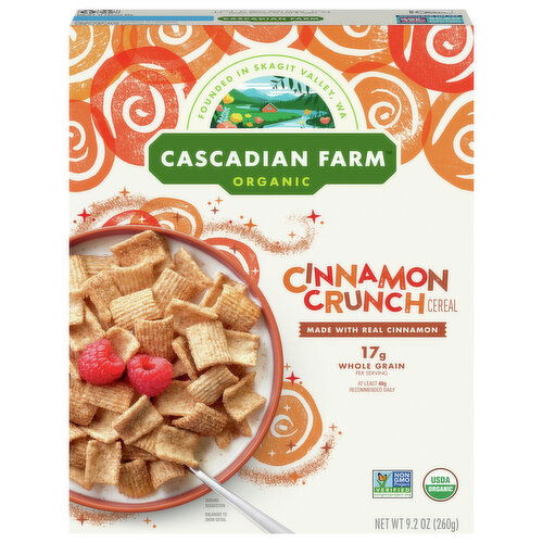 Cascadian Farm Cereal, Cinnamon Crunch