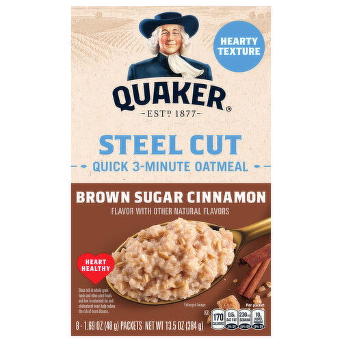 Quaker Steel Cut Quick 3-Minute Brown Sugar Cinnamon Oatmeal