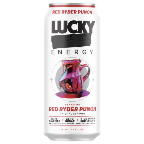 Lucky Energy Sparkling Red Ryder Punch Energy Drink