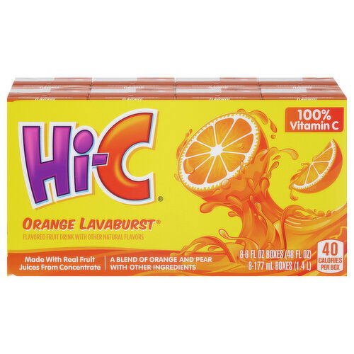 Hi-C Flavored Fruit Drink, Orange Lavaburst