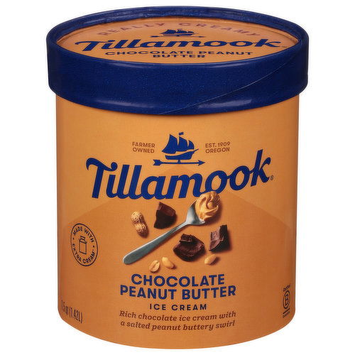 Tillamook Ice Cream, Chocolate Peanut Butter