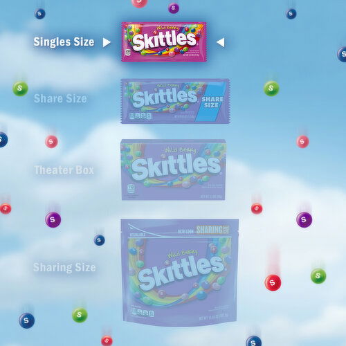 Skittles Wild Berry Chewy Candy, Full Size, 2.17 oz Bag