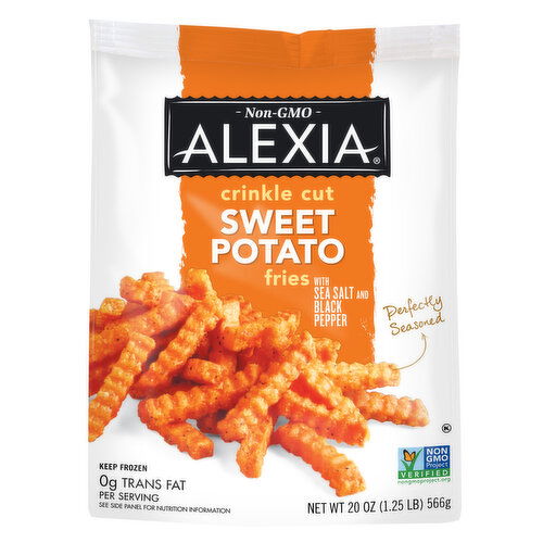 Alexia Fries, Crinkle Cut, Sweet Potato, Sea Salt & Black Pepper