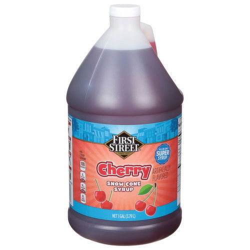 First Street Snow Cone Syrup, Cherry