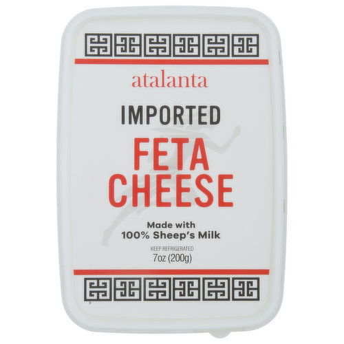 Atalanta Cheese, Feta, Imported, 100% Sheep's Milk