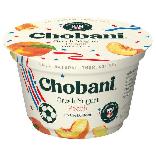 Chobani Nonfat Greek Peach on the Bottom Yogurt