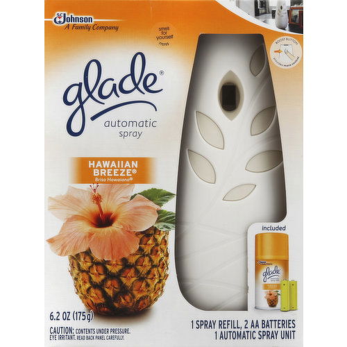 Glade Automatic Spray Freshener, Hawaiian Breeze