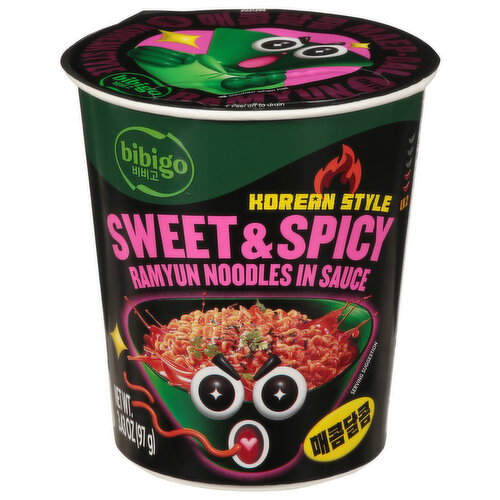 Bibigo Korean Style Sweet & Spicy Ramyun Noodles in Sauce Image 1 of 6