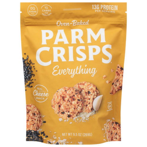 Parm Crisps Cheese Snack, Everything, Oven-Baked