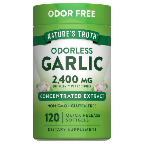 Nature's Truth Quick Release Softgels Odorless 2400 mg Garlic Image 1 of 6
